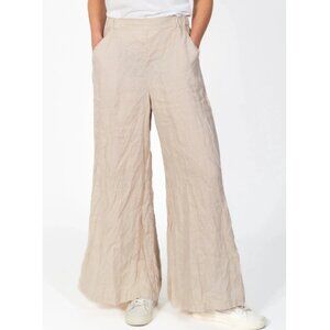 NWT Hunter & Brown Cream Linen Blend Pants Womens Size L